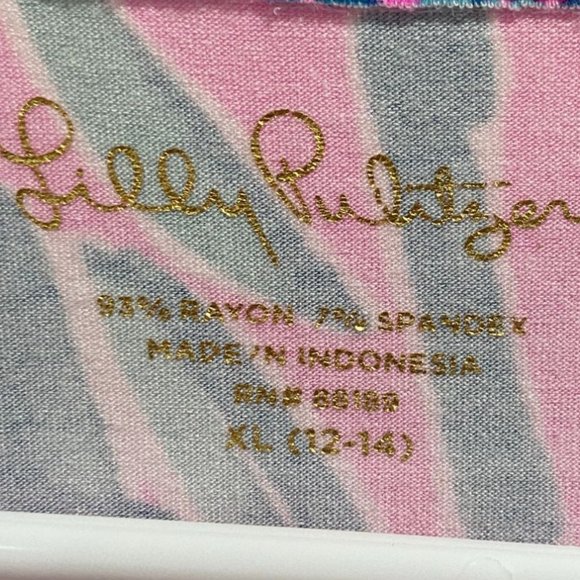 Lilly Pulitzer Kids Mini Sophie Dress Mandevilla Pink Elephant Dress Sz xl - Picture 6 of 9